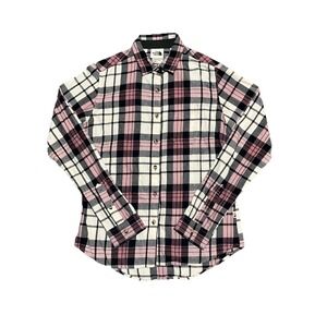 The North Face‎ Womens Plaid Button Front Shirt Long Sleeve Casual Size S Cotton